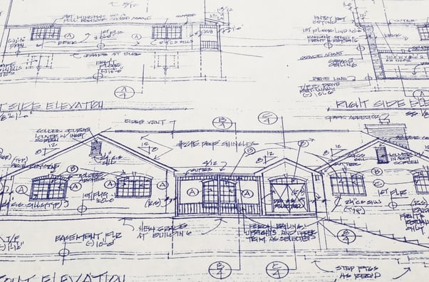 Blueprint House Sketching